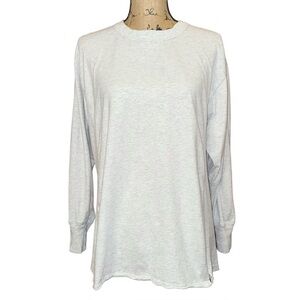 Aerie Gray Long Sleeved Oversized Boyfriend Tee Size Small